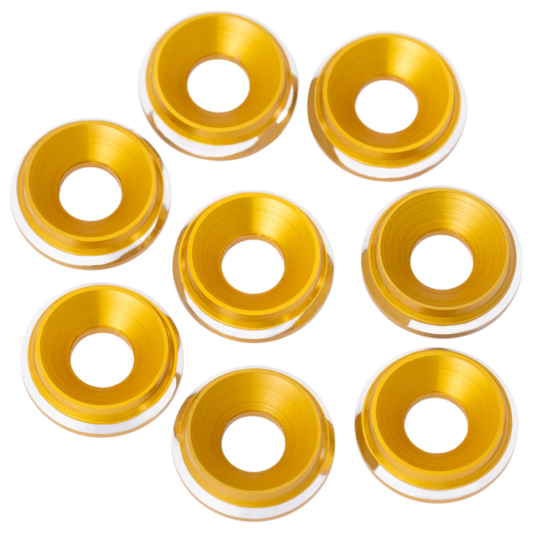 1up Racing 7075 LowPro Countersunk Washers - M3 w/ Shine Chamfer