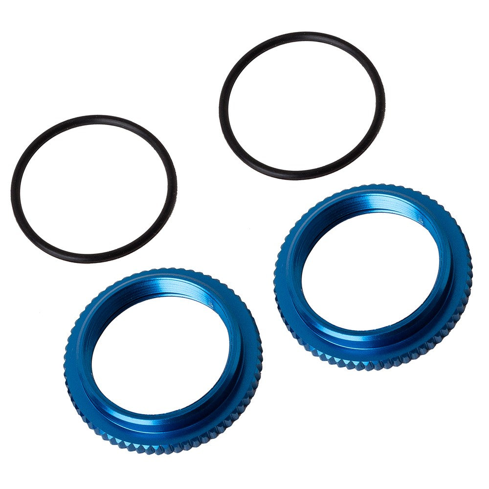 Team Associated 13mm Shock Collars - Blue