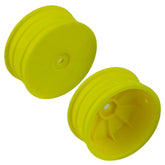 Team Associated 4wd Front Wheels - + 1.5mm 2.2in 12mm Hex - Yellow